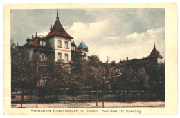 Sanatorium Birkenwerder Bei Berlin San.-Rat. Dr.Sperling 1910s Unused Postcard. Publisher Urania Graphisches Institut - Birkenwerder