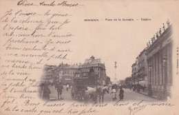 EP Nw-(33) PLACE DE LA COMEDIE , BORDEAUX - ANIMATION - ATTELAGE AVEC COCHER - Bordeaux