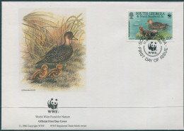 South Georgia 1992 SG217 20p Teal With Two Chicks FDC - Falklandeilanden