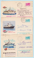 USSR 1976.0603-0726. Cruise Ships. Prestamped Covers (3), Used - 1970-79