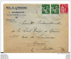 72 - 73  - Lettre De Sauxillanges - Puy De Dome   - 1940  Adressée à La Croix Rouge Genève - - WW II