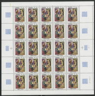 N° 2137 4 Fr Albert GLEIZES Feuille De 25 Ex. Vendue à La Valeur Faciale. ** MNH COTE 57,50 € (voir Description) - Fogli Completi