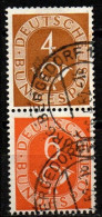 Bund 1951 - Zusammendruck Mi.Nr. S1 - Gestempelt Used - Posthorn - Zusammendrucke