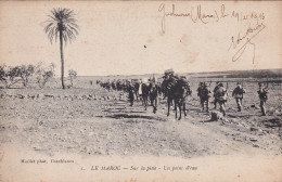 FI 29- LE MAROC - SUR LA PISTE - UN POINT D'EAU - ANIMATION - CORRESPONDANCE GUELMOUS 1916 - Other & Unclassified