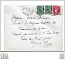 43-69 - Enveloppe Envoyée Du Puy De Dome à La Croix Rouge Agence Prisonniers De Guerre Genève 1940 - Oorlog 1939-45