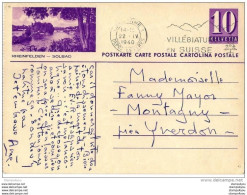28-4 - Entier Postal Avec Illustration "Rheinfelden" Oblit Mécanique 1940 - Enteros Postales
