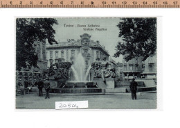 20504 TORINO PIAZZA SOLFERINO FONTANA ANGELICA ANIMATA  ANNI 30 - Lugares Y Plazas