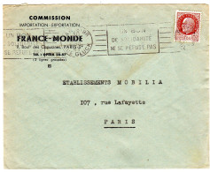 1943  CAD PARIS 96  Rue Gluck  "  FRANCE MONDE  Bd Des Capucines " - Storia Postale