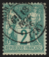 N°62, Sage 2c Vert, Type I (N Sous B), Oblitéré, Signé CALVES - TB D'ASPECT - 1876-1878 Sage (Tipo I)