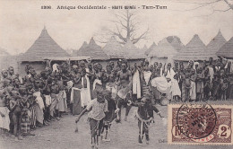 GU Nw- AFRIQUE OCCIDENTALE - HAUTE GUINEE - TAM TAM - ANIMATION - MUSICIEN ET DANSEUS - OBLITERATION 1908ES - Africa