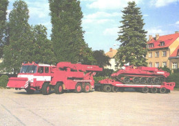 Fire Engine, Heavy Recovery Crane AV-15 On Chassis Tatra 815 8x8, Recovery Tank VT-55 - Camion, Tir