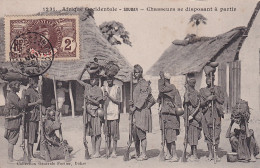 GU Nw- SOUDAN - CHASSEURS SE DISPOSANT A PARTIR - OBLITERATION 1908 - Sudan