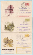 USSR 1976.0706-0709. Nature Motifs. Prestamped Covers (3), Used - 1970-79