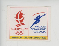 Autocollant - Albertville 92 Parcours De La Flamme Olympique - La Poste Organisateur Officiel - Albertville