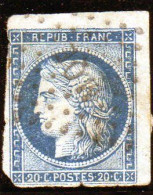 COLONIES CERES 20 Centimes BLEU Oblitéré MQE - Cérès