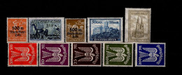 Deutsches Reich 258 - 267 Ruhrhilfe Wartburg Und Kölner Dom Holztaube MLH Mint * Falz - Nuevos