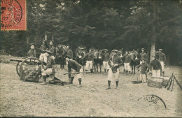 Carte Photo Chasseurs Alpins Dans L'authion Exercice De Tir - Other & Unclassified