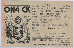 Ad9003 - BELGIUM - RADIO FREQUENCY CARD - Brussels - 1951 - Radio