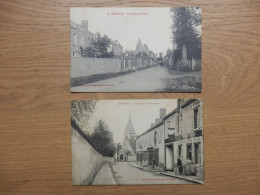 LOT DE 2 CPA CHUELLES 45 LES MAISONS D'ECOLE LA ROUTE DE CHATEAURENARD - Sonstige & Ohne Zuordnung