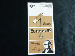 1982 2048/2049 PF NL. HEEL MOOI ! Zegel Met Eerste Dag Stempel : EUROPA - Post Office Leaflets
