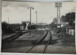 Photo Ancienne - Snapshot - Train - Gare De GOURIN - Bretagne - Ferroviaire - Chemin De Fer - Eisenbahnen