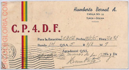 Ad9005 - BOLIVIA - RADIO FREQUENCY CARD - Tupiza - 1955 - Radio