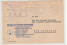 ZKD-Brief über Postnebenstelle Wilischthal - Altri & Non Classificati