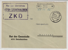 ZKD-Brief über Postnebenstelle Steinthaleben - Other & Unclassified