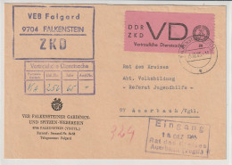 ZKD-Brief, Frankiert Mit VD 2, Kleinformatig, Attest  - Other & Unclassified