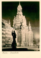 73778675 Dresden Elbe Frauenkirche Nachtaufnahme  - Dresden