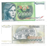 Yougoslavie Yugoslavia 50.000 Dinara 1988 UNC / NEUF - 2 Consecutive - Autres - Europe