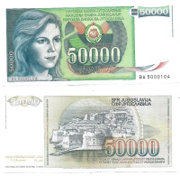 Yougoslavie Yugoslavia 50.000 Dinara 1988 UNC / NEUF - 2 Consecutive - Yougoslavie