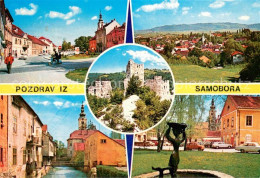 73778650 Samobor Croatia Motive Innenstadt Burgruine Brunnen Stadtpanorama  - Croacia