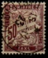 FRANCE    -   Taxe   -   1893.   Y&T N° 37 Oblitéré. - 1859-1959 Afgestempeld