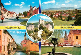 73778644 Samobor Croatia Stadtpanorama Burgruine Motive Innenstadt Brunnen  - Croazia