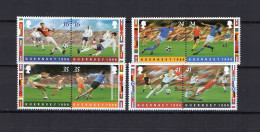 Guernsey 1996 Football Soccer European Championship Set Of 8 MNH - Championnat D'Europe (UEFA)