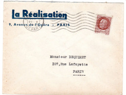 1942  "  LA REALISATION  Avenue De L' Opera PARIS " - Briefe U. Dokumente