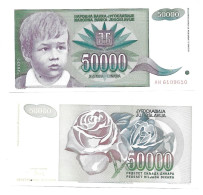 Yougoslavie Yugoslavia 50.000 Dinara 1992 UNC / NEUF - 2 Consecutive - Autres - Europe