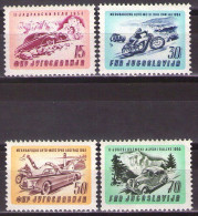 Yugoslavia 1953 - Airmail - Mi 724-727 - International Car-moto Race - MNH**VF - Nuevos