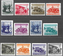Bulgaria Bulgarie Bulgarien 1941 Parcel Post Colis Truck Motorcycle Michel No. 1-12 ** MNH Neuf Postfrisch - Unused Stamps