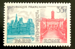 1958 FRANCE N 1176 JUMELAGE PARIS ROME - NEUF** - Nuovi