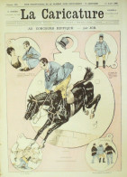 La Caricature 1885 N°276 Concours Hippique Voitures Job Barret - Revistas - Antes 1900
