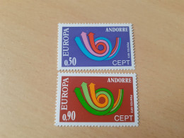 TIMBRES   ANDORRE  FRANCAIS   ANNEE   1973   N  226  /  227   COTE  40,00  EUROS   NEUF  LUXE** - Ungebraucht