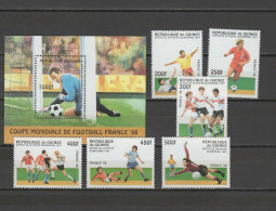 Guinea 1997 Football Soccer World Cup Set Of 6 + S/s MNH - 1998 – France