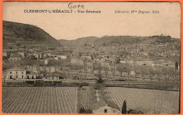 34 - B35146CPA - CLERMONT L'HERAULT - Vue Generale. GARE - Très Bon état - HERAULT - Clermont L'Hérault