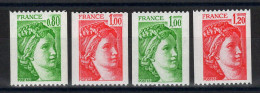 Numeros Rouges - YV 1980a / 1981a / 1981Aa / 1981Ba N** MNH Luxe , Cote 16 Euros - Ungebraucht