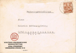 53959. Carta STASSFURT (Alemania Zone A.A.S) 1947. Ocupation Anglo Americana Sovietica - Briefe U. Dokumente