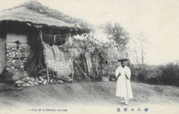 A View Of A Corean Village - Card In Very Good Condition ! - Corea Del Sur