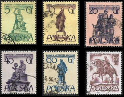 POLOGNE  1955  -  6 Valeurs Entre  YT   802 Et 809A - Monuments De Varsovie  - Oblitérés - Used Stamps
