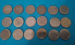 Lot 18 Pièces 20 Centimes - 20 Centimes